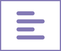 icon showing four horizontal lines to represent text